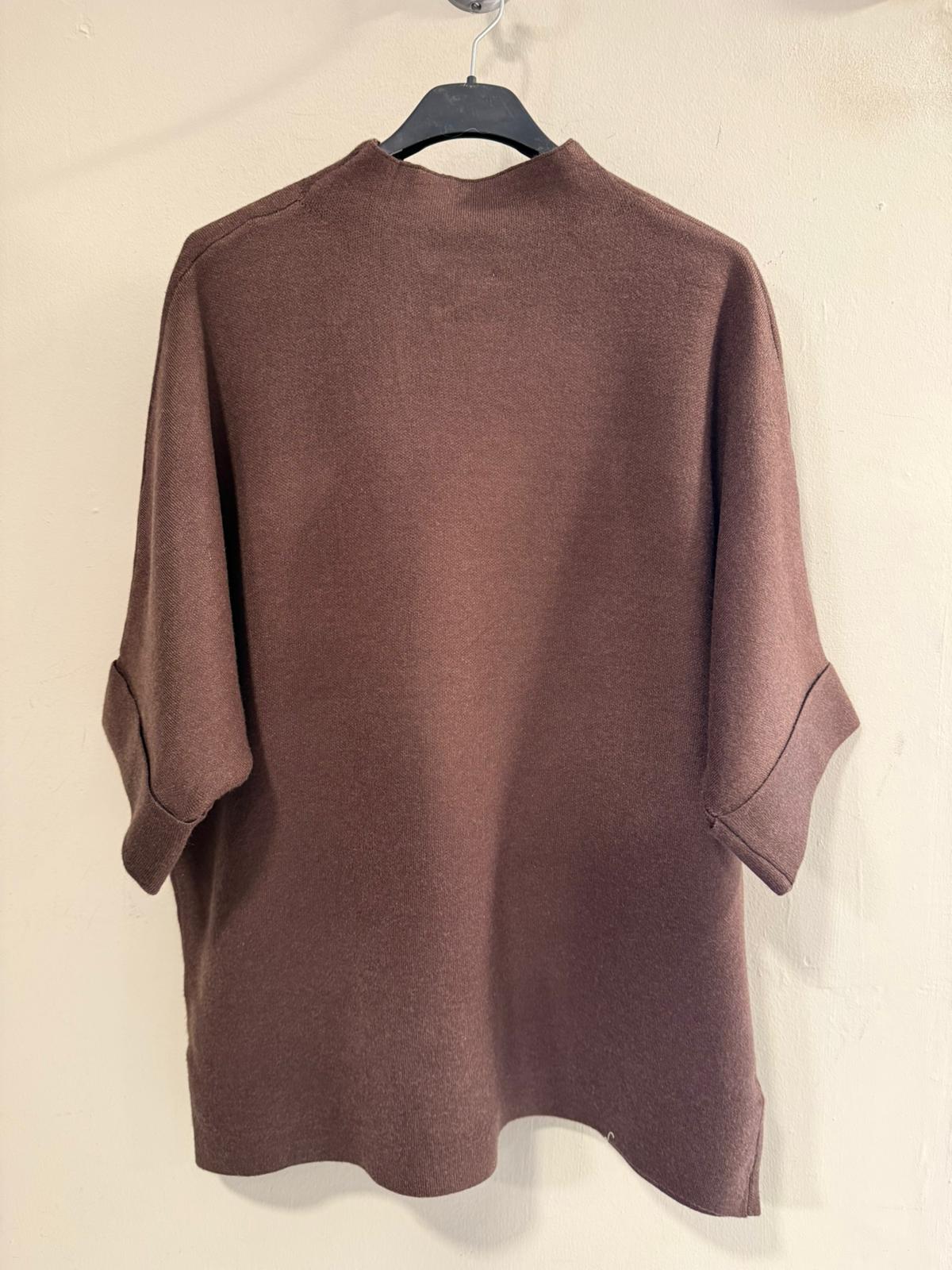 Jersey Oversize con Bolsillos y Botones Joya