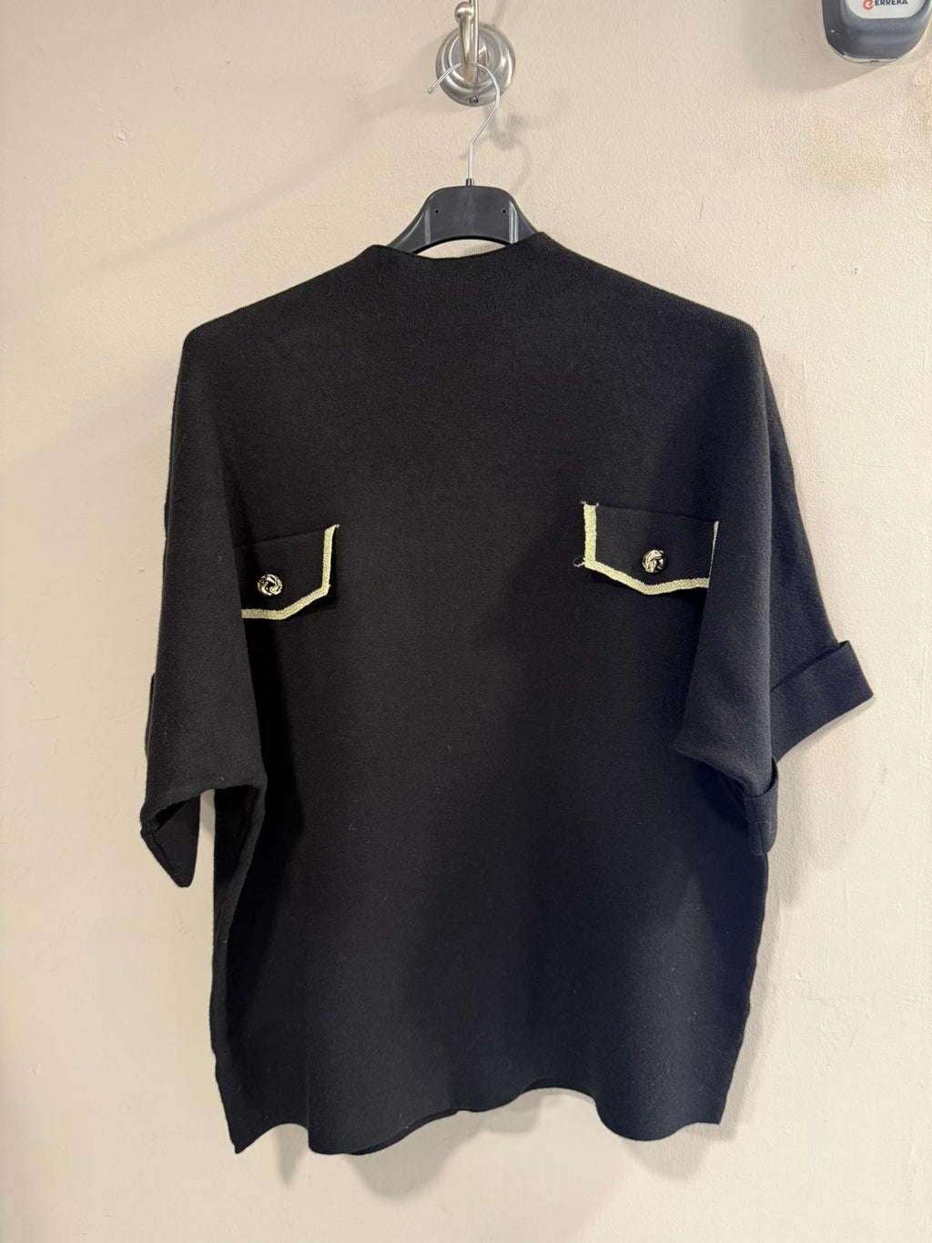 Jersey Oversize con Bolsillos y Botones Joya - Talla Única | Dondola