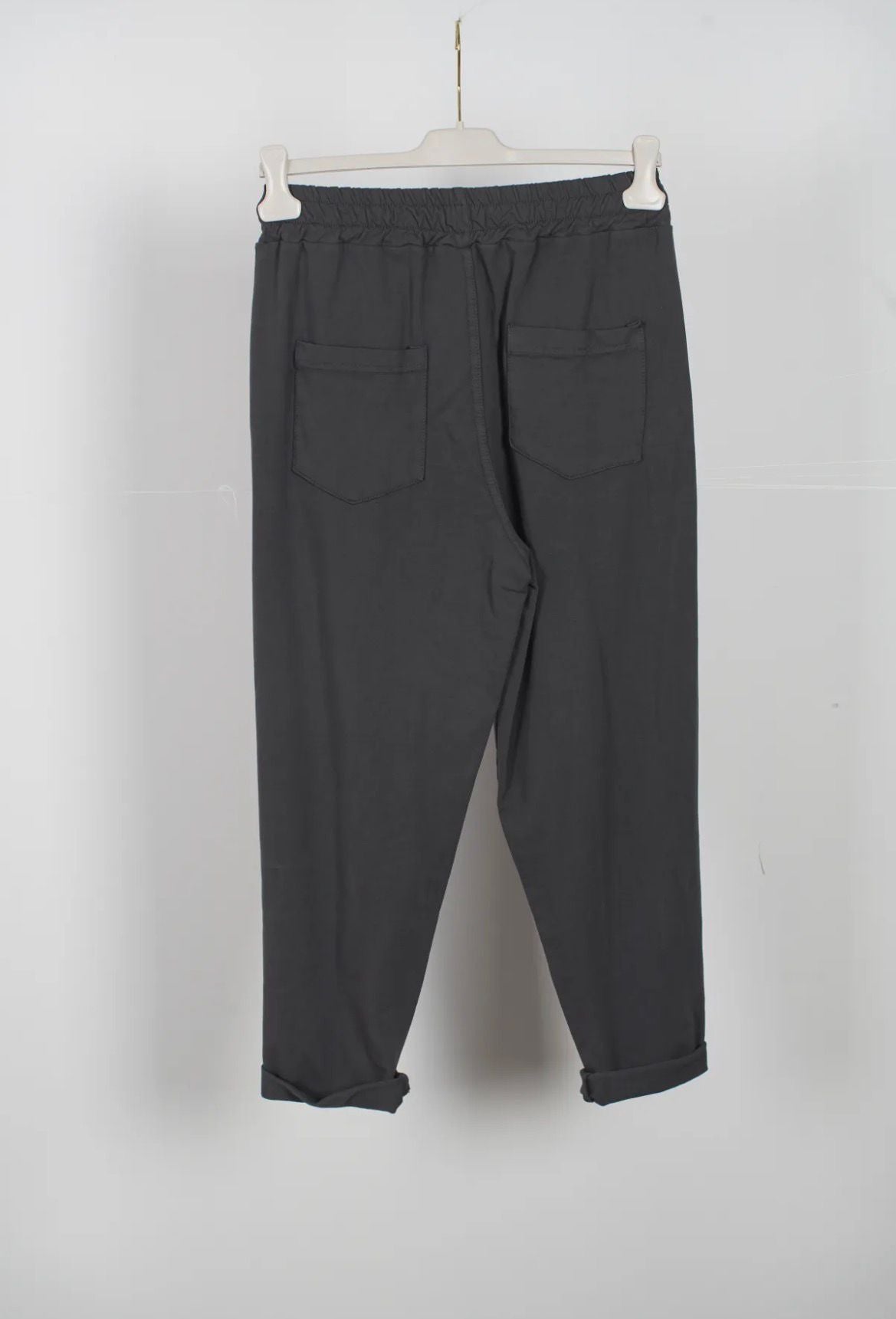 Pantalón Marrón de Pinzas Mujer - Algodón Elástico Premium | Dondola