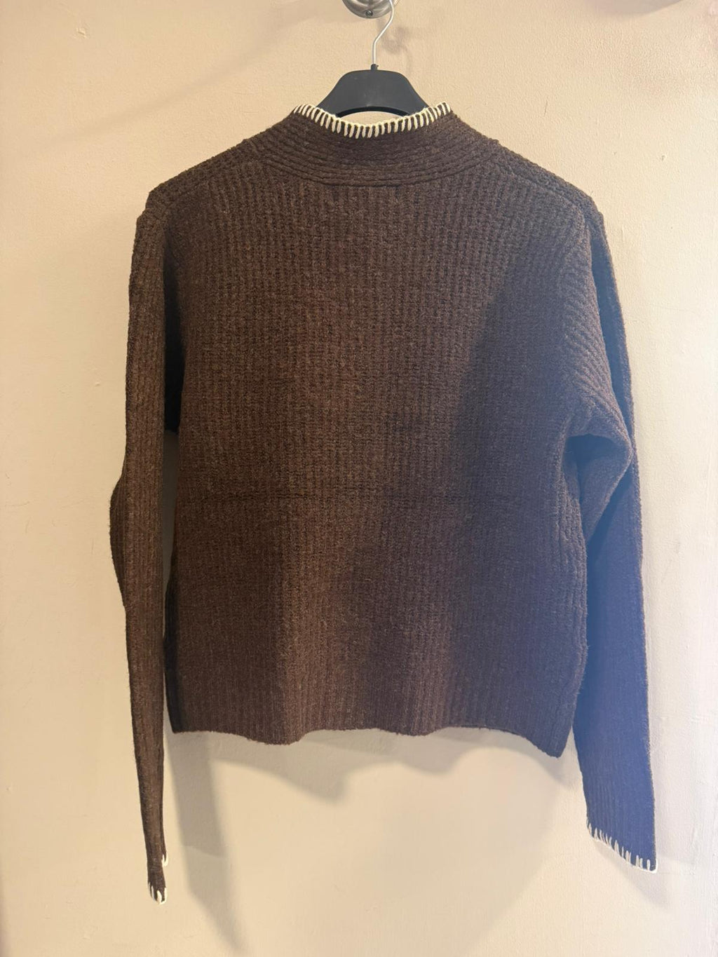 Chaqueta con Lazada y Pespuntes Contrastados - Talla Única | Dondola