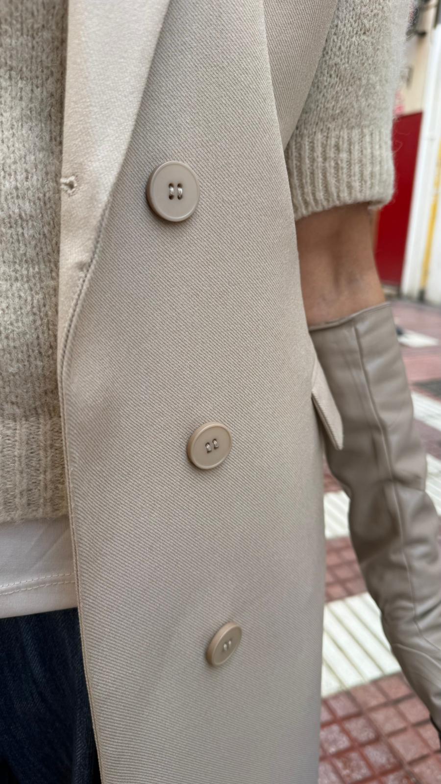 Abrigo Largo Beige Mujer - Algodón Premium | Dondola