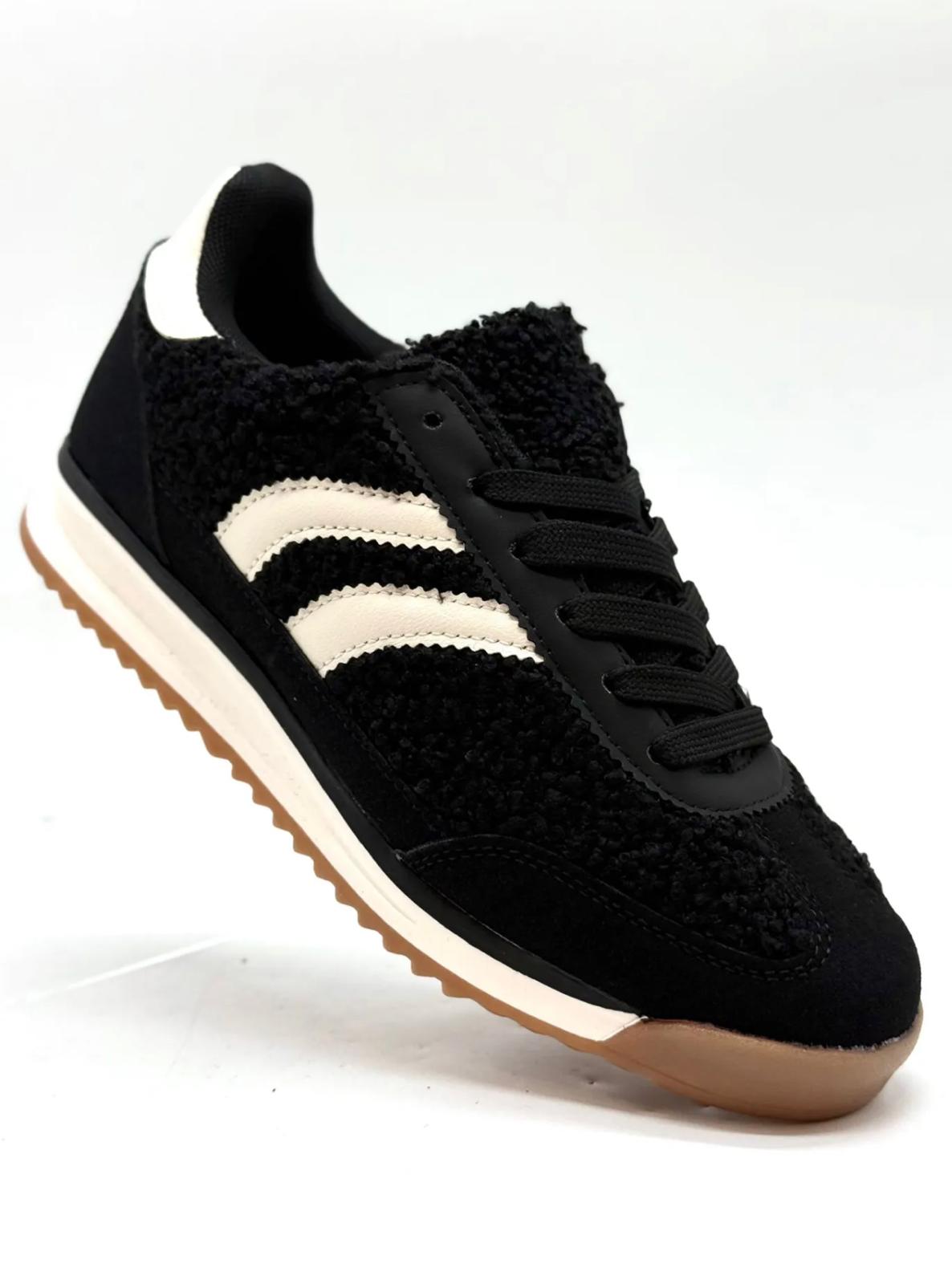 Deportivas Retro Textura Bouclé