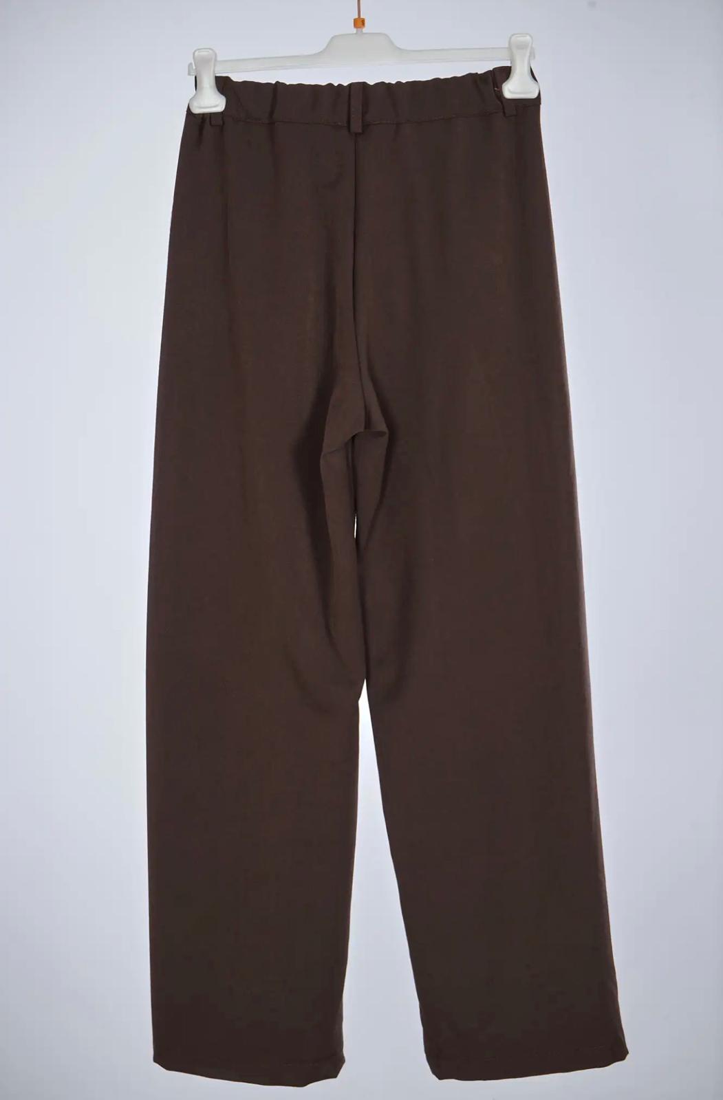 Pantalón Ancho Pinzas Botones Delanteros