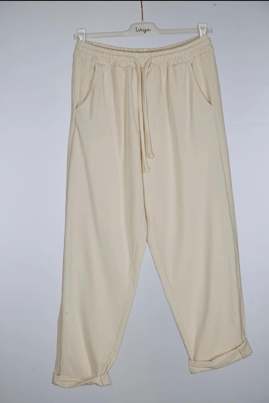 Pantalón Algodón Elástico Banda Lateral | Dondola
