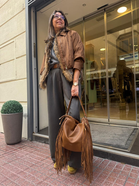 Pantalón Ancho Pinzas Botones Delanteros