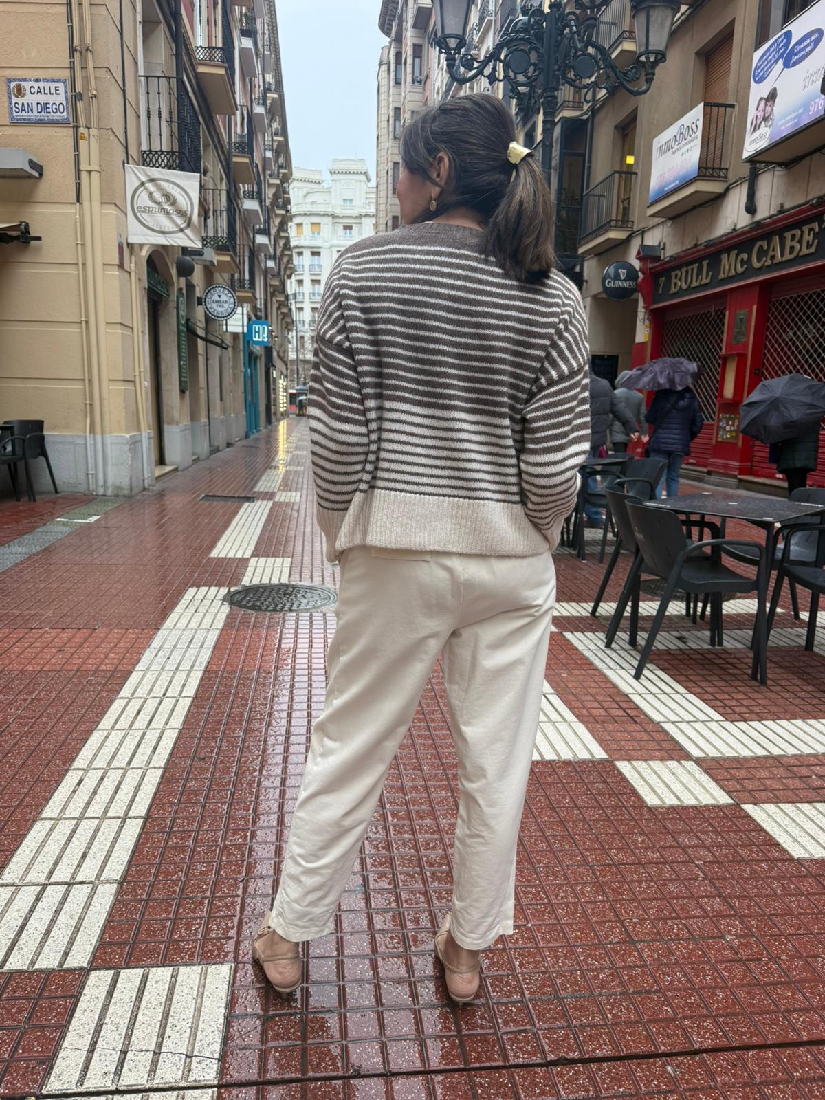 Pantalón Algodón Elástico Banda Lateral | Dondola