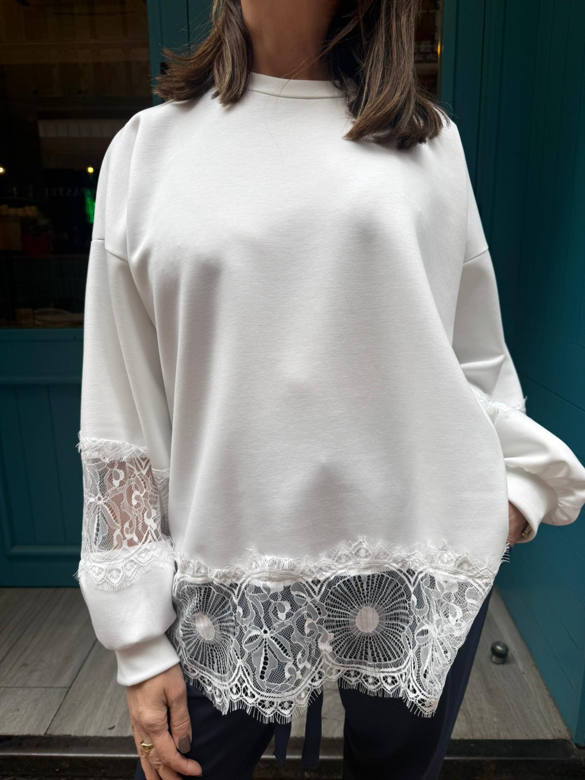 Sudadera con Encaje