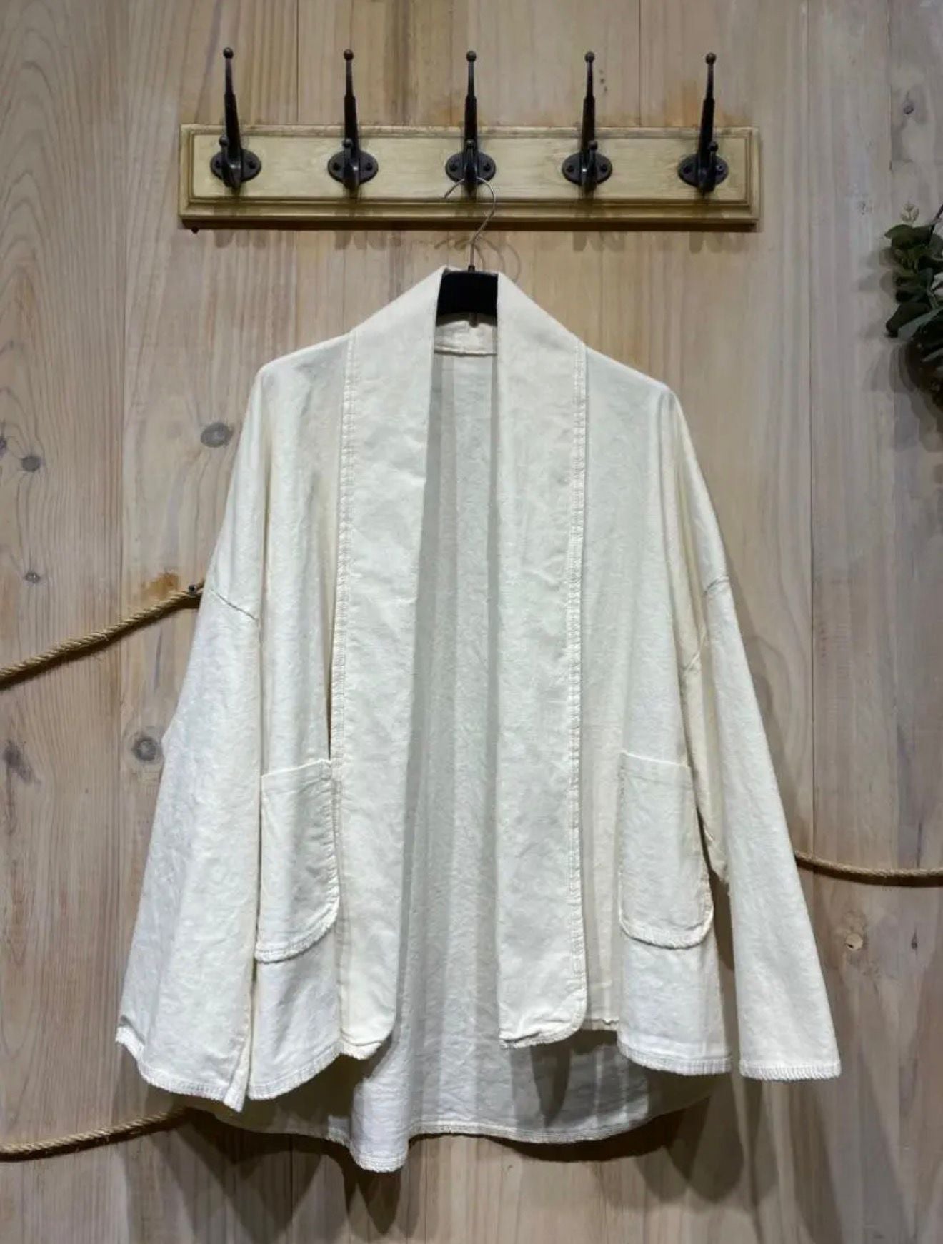 Chaqueta Kimono Oversize con Bolsillos