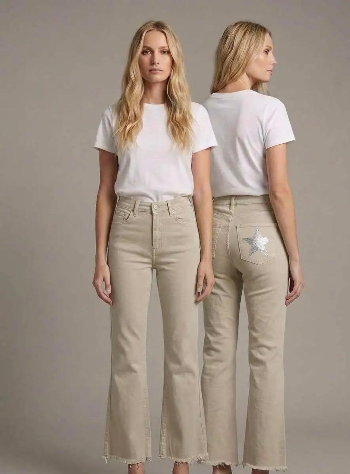 Pantalón Vaquero estrellas lurex