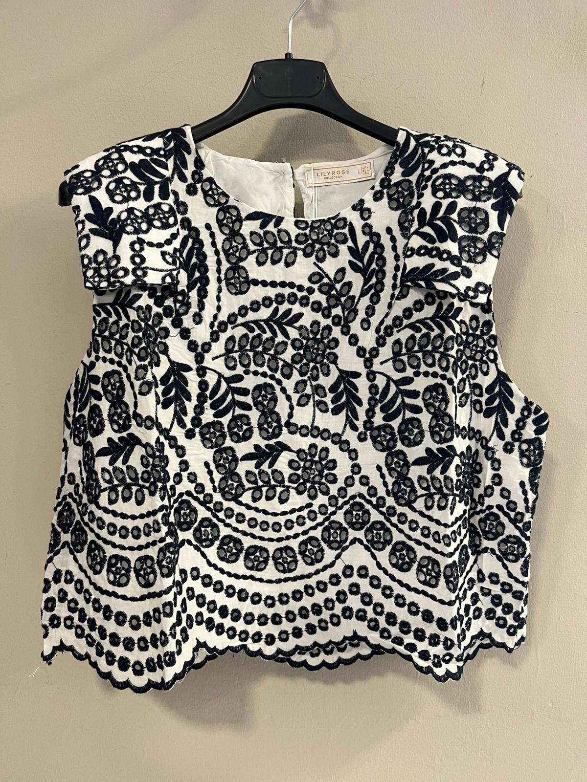 Conjunto Top y Falda Forrado con Cremallera Lateral