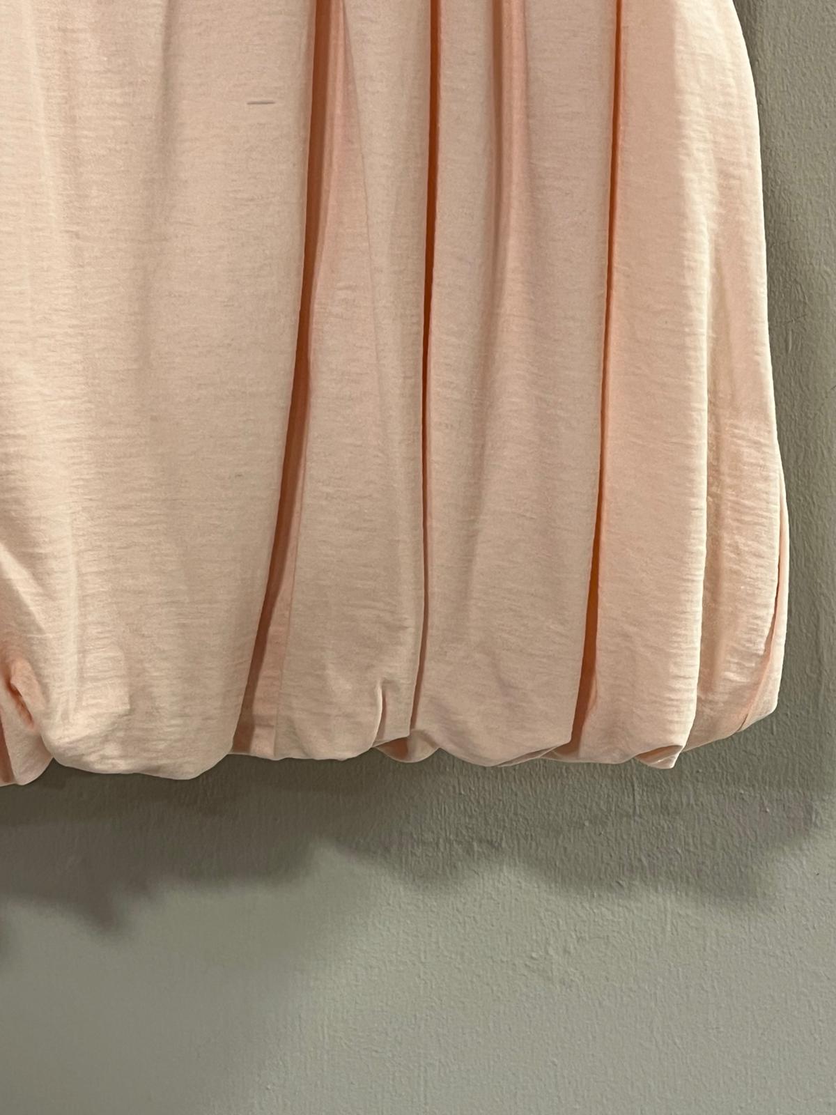 Blusa Blanca Fruncida con Elástico en Cintura