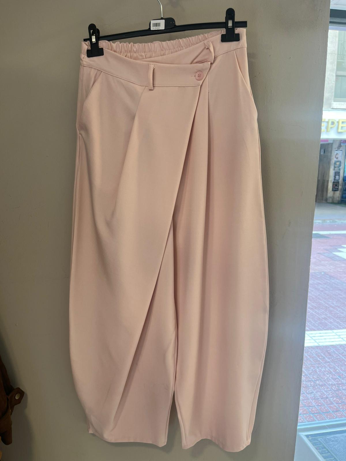 Pantalón Cruzado con Cintura Elástica