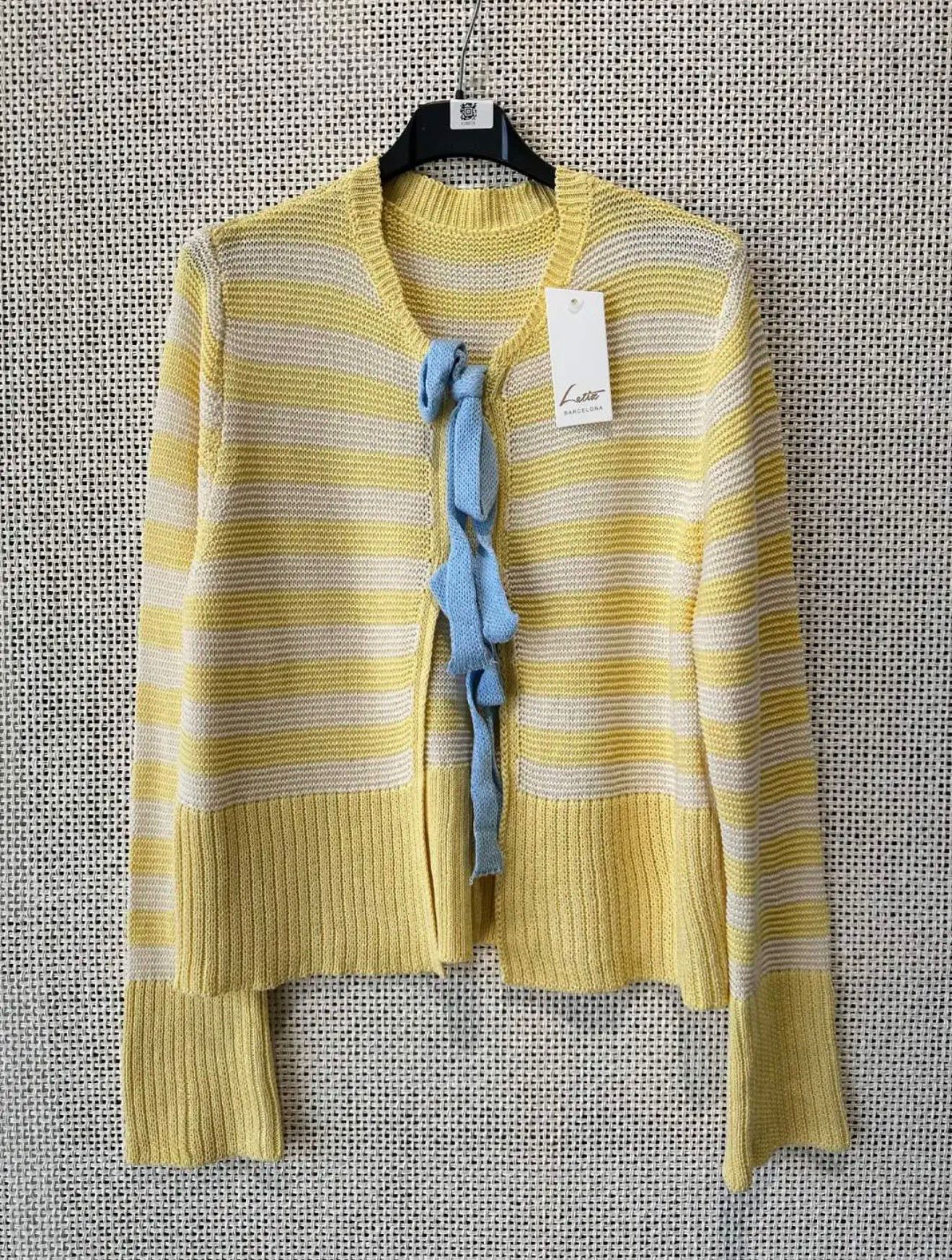 Chaqueta de Rayas con Lazo Frontal Lette Barcelona