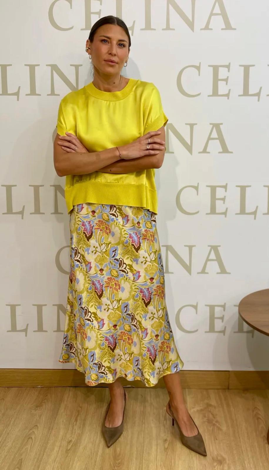Falda Midi Estampado Barroco