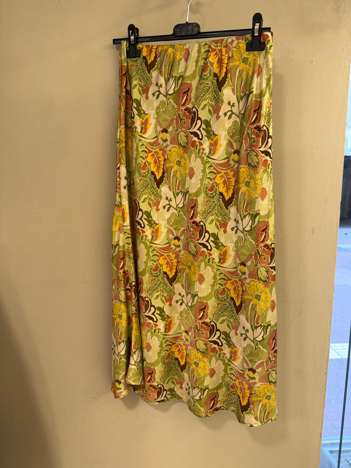 Falda Midi Estampado Barroco