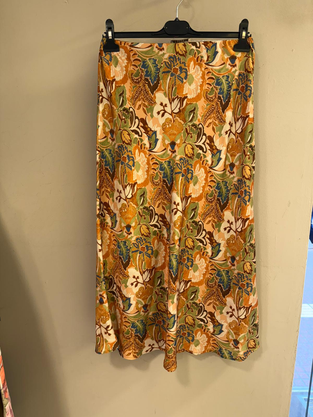 Falda Midi Estampado Barroco