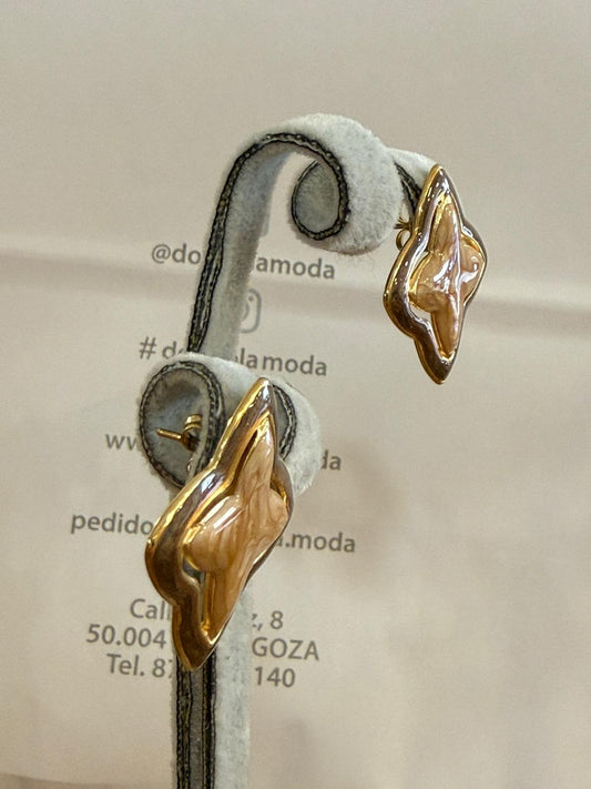 Pendientes Estrella Dorada con Piedra