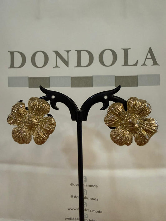 Pendientes Flor Hibisco Acero