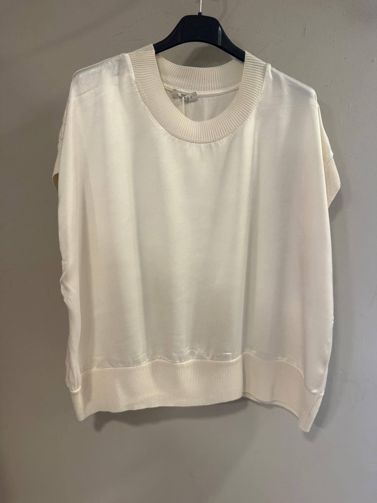 Camiseta Satinada Acabados Rib