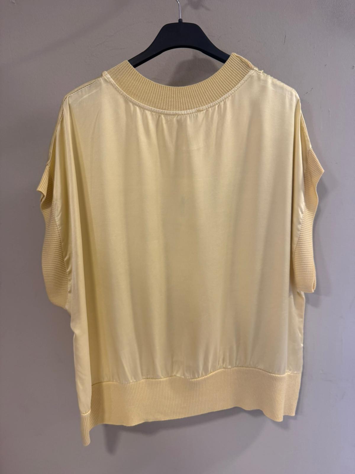 Camiseta Satinada Acabados Rib