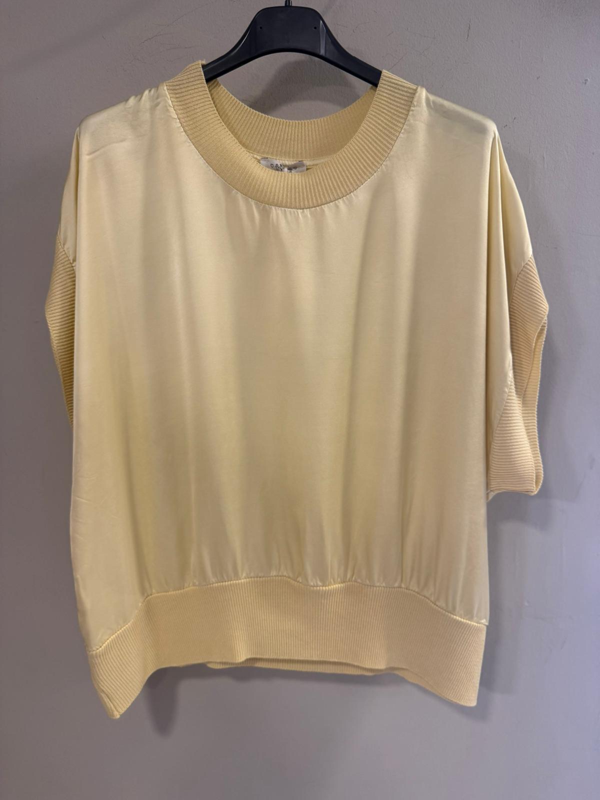 Camiseta Satinada Acabados Rib