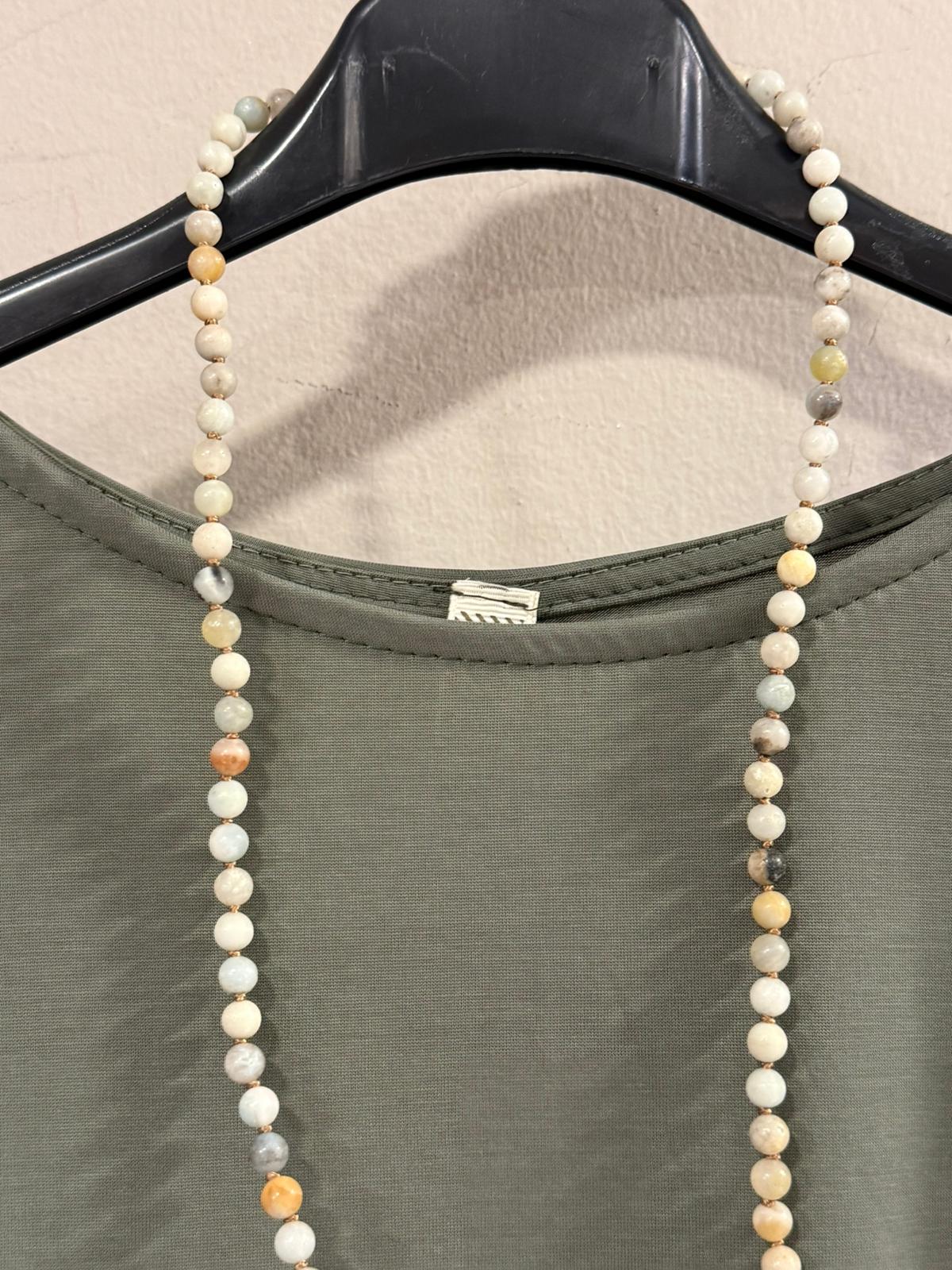 Collar Largo de Cuentas con Borla