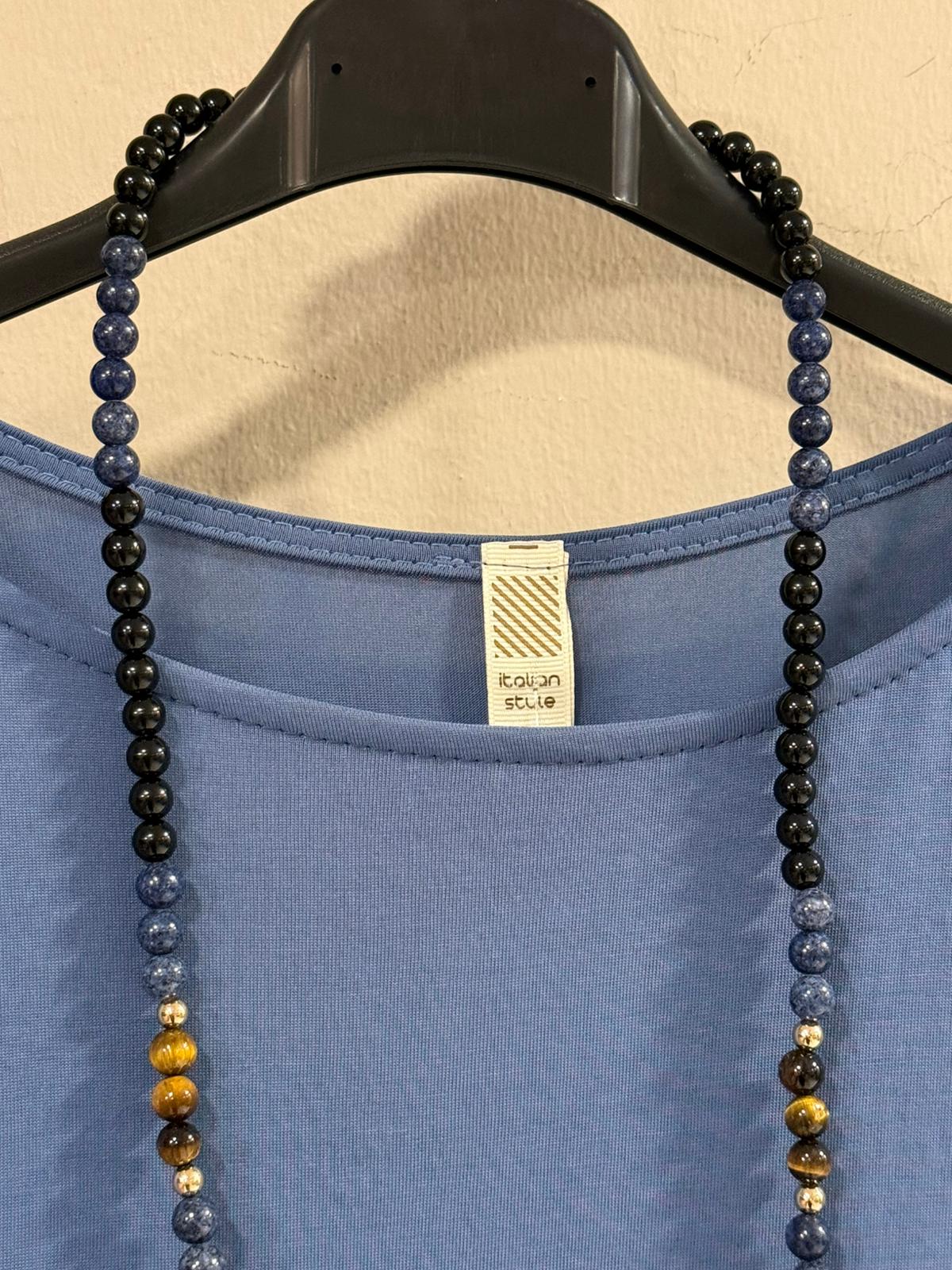 Collar Largo de Cuentas con Borla