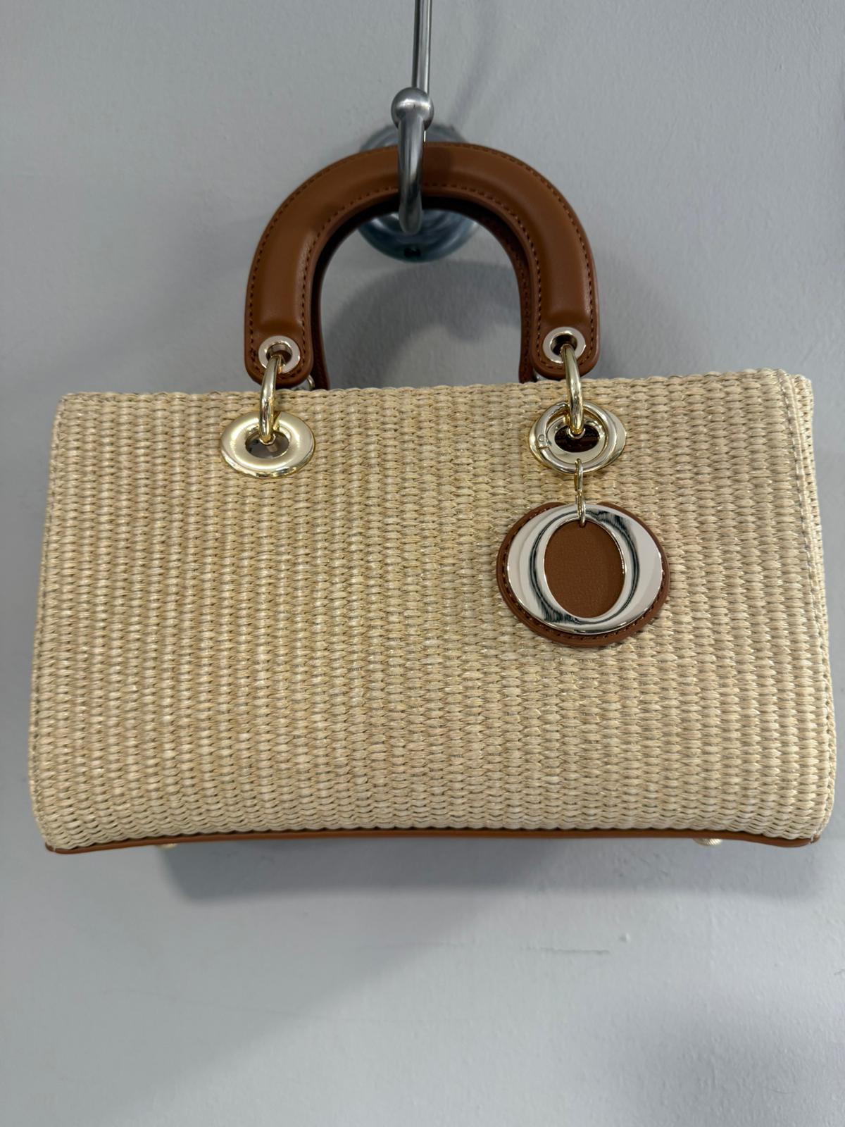 Bolso Mano Rafia Asas rígidas