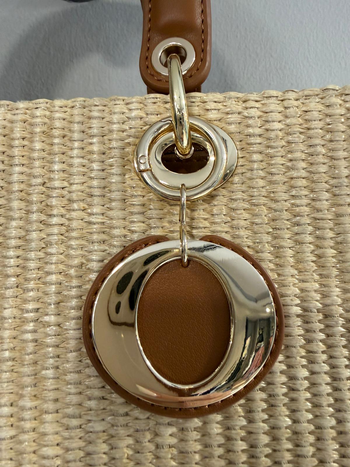 Bolso Mano Rafia Asas rígidas