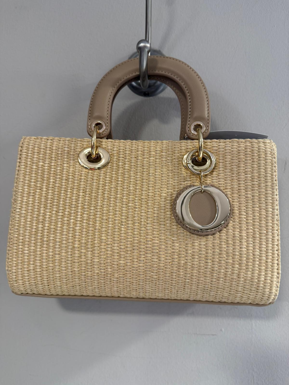 Bolso Mano Rafia Asas rígidas