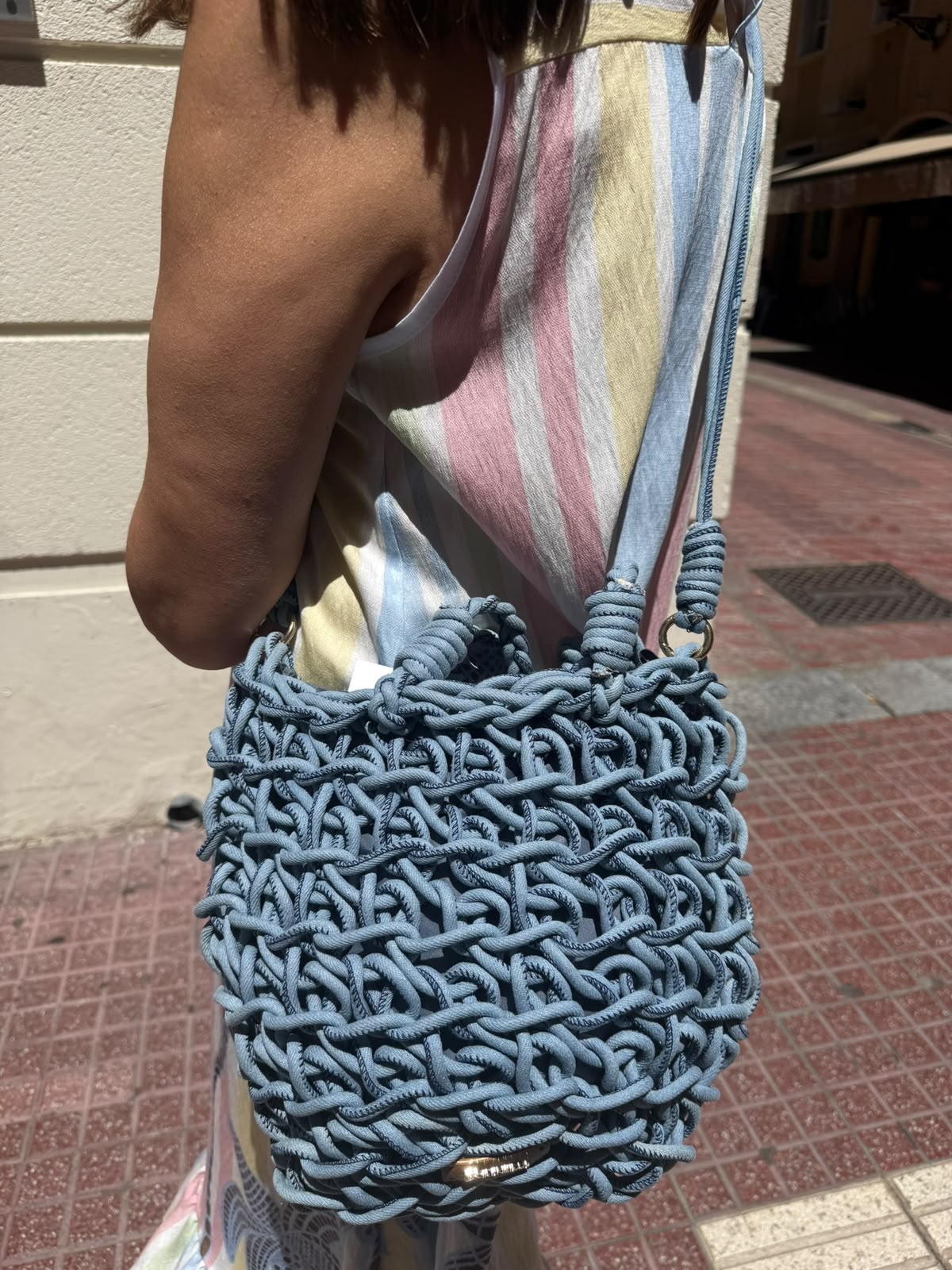 Bolso Nudos Azul Denim