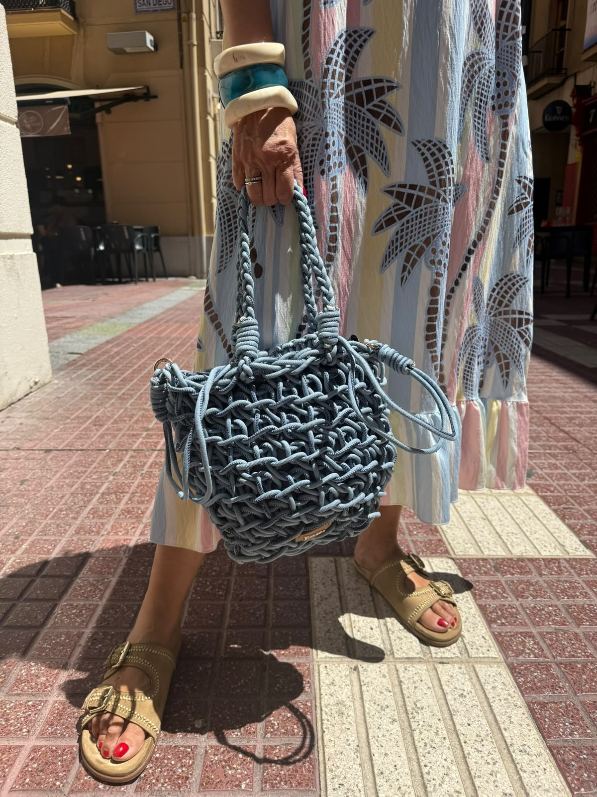 Bolso Nudos Azul Denim