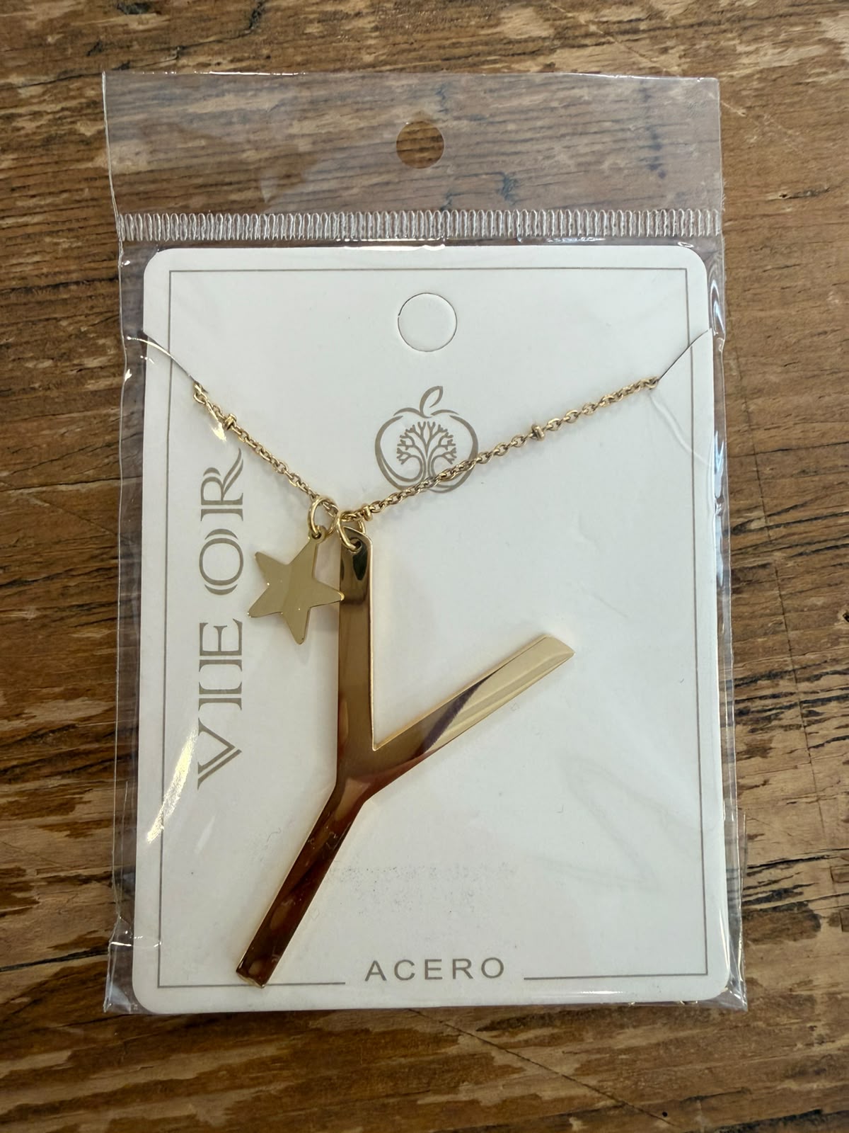 Colgante letra acero DONDOLA
