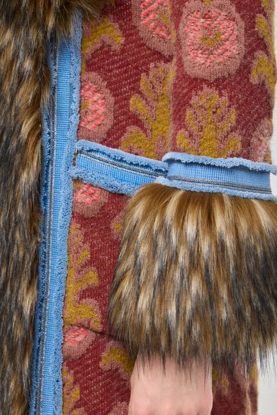 Abrigo largo de punto con pelo Piper "The Extreme Collection"