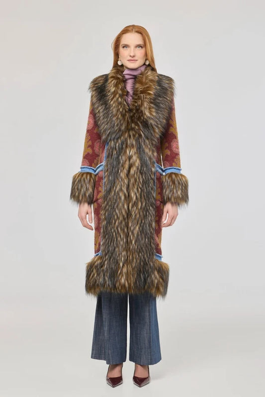 Abrigo largo de punto con pelo Piper "The Extreme Collection"