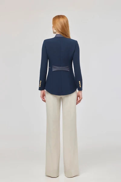 Blazer bordada azul marino Renata Love Gold "The Extreme Collection"