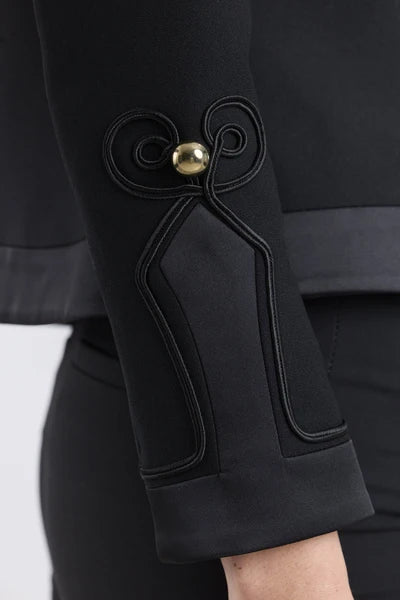 Blazer militar con soutache negro La Spezia "The Extreme Collection"