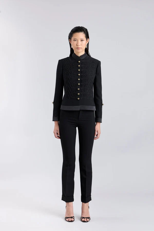Blazer militar con soutache negro La Spezia "The Extreme Collection"