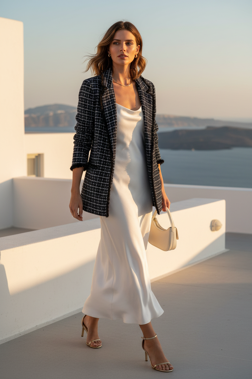 Blazer tweed Chanel look 2