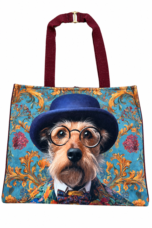 Bolso con asa y hebilla sobre fondo blanco