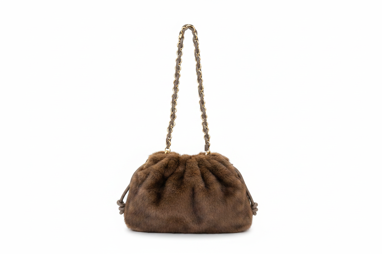 Bolso pelo café medio