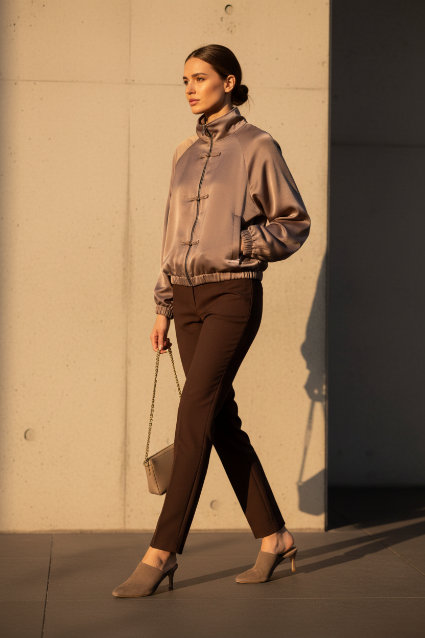 Bomber Satinada Oriental Look 2