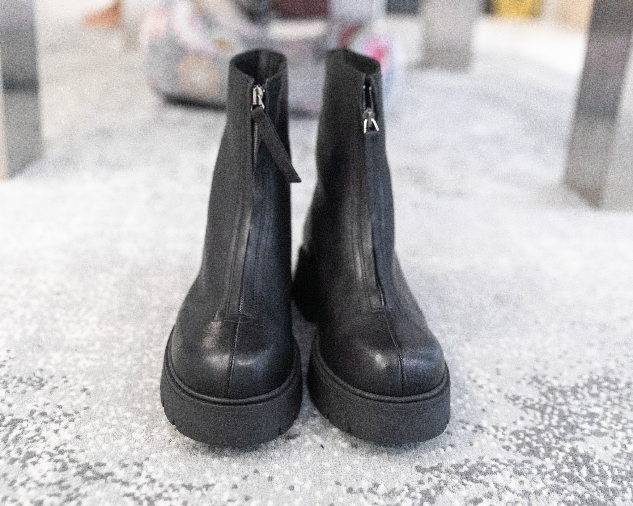 Botines de piel negros "ELENA"