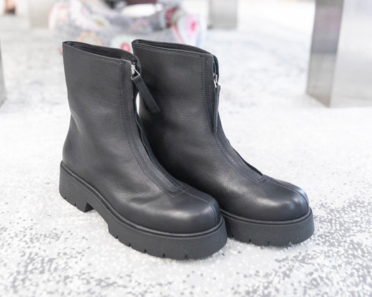 Botines de piel negros "ELENA"