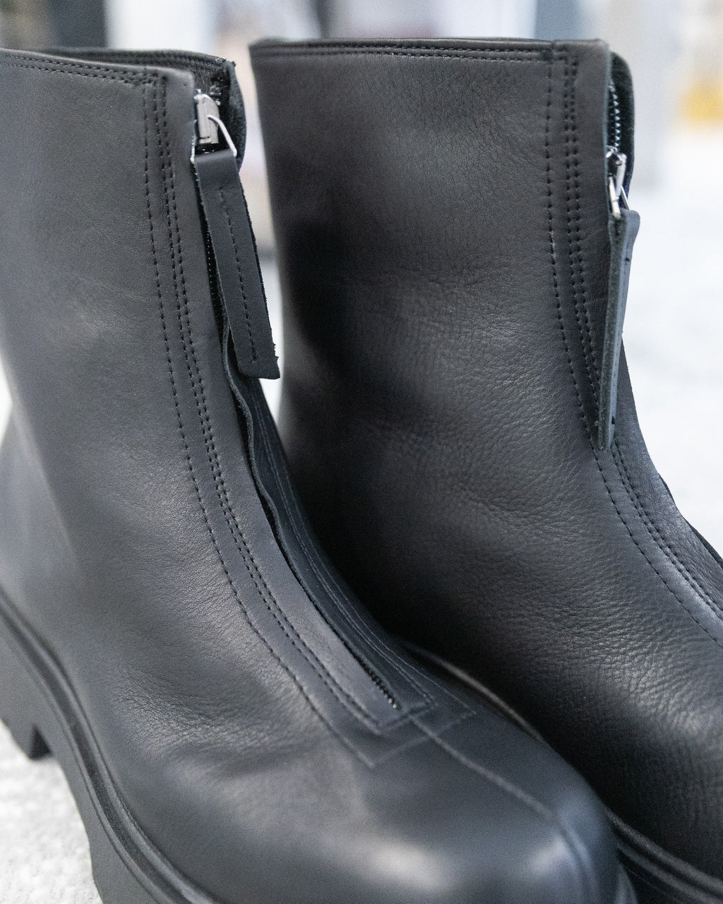 Botines de piel negros "ELENA"