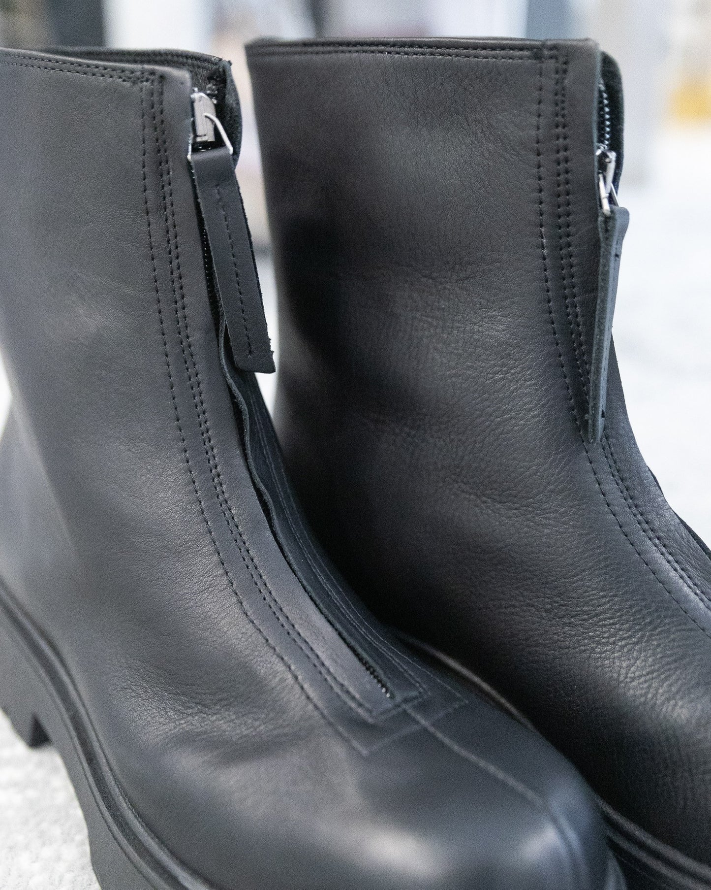 Botines de piel negros "ELENA"
