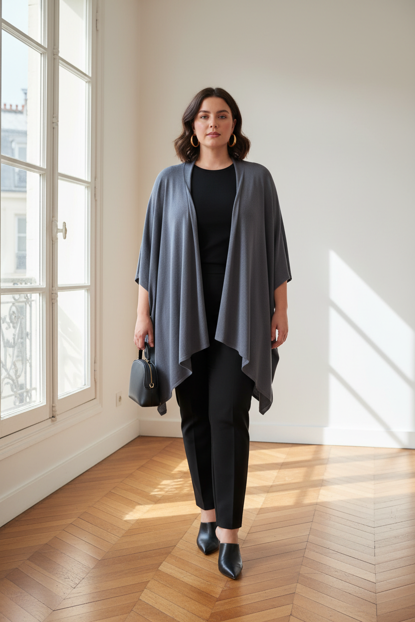 Cárdigan Gris – Interior parisino