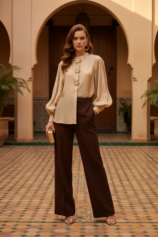Camisa Oriental Beige