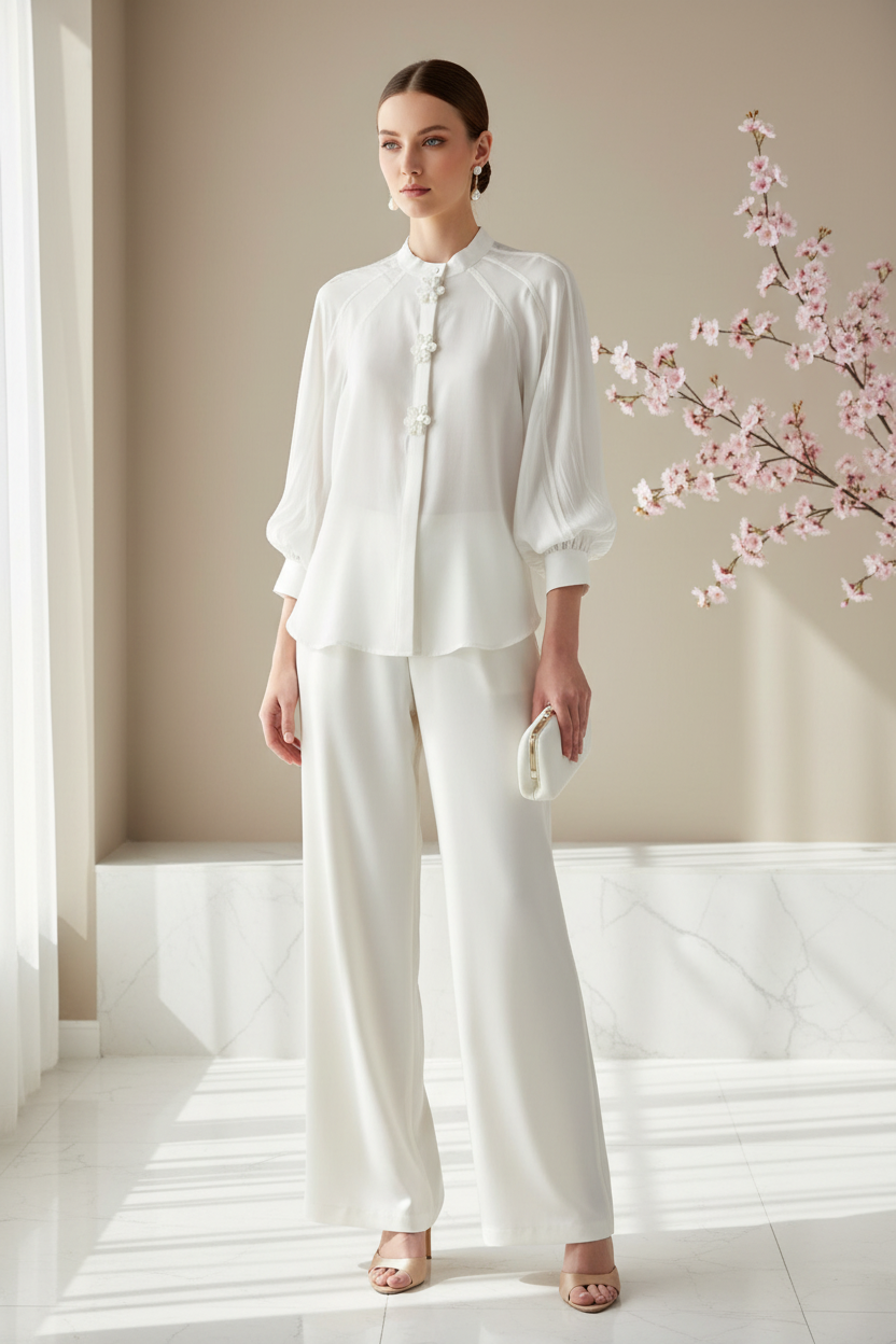 Camisa Oriental Blanca