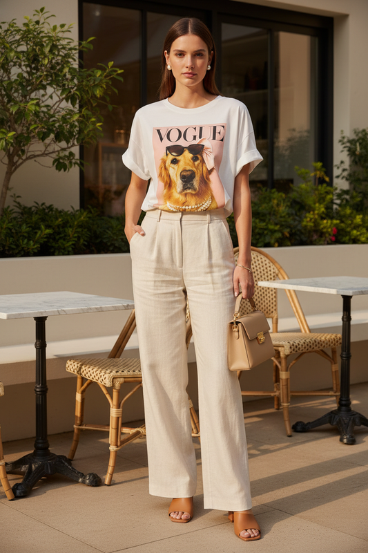 Camiseta Golden look terraza